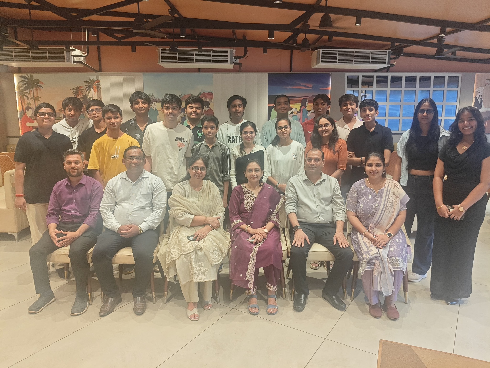 Great Success Academy batch photograph with founders and students